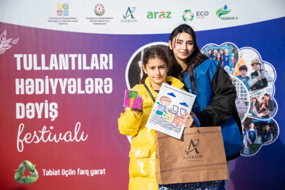 "Azərsun Holdinq”in “Tullantıları hədiyyələrə dəyiş” ekoloji festivalına dəstək verib