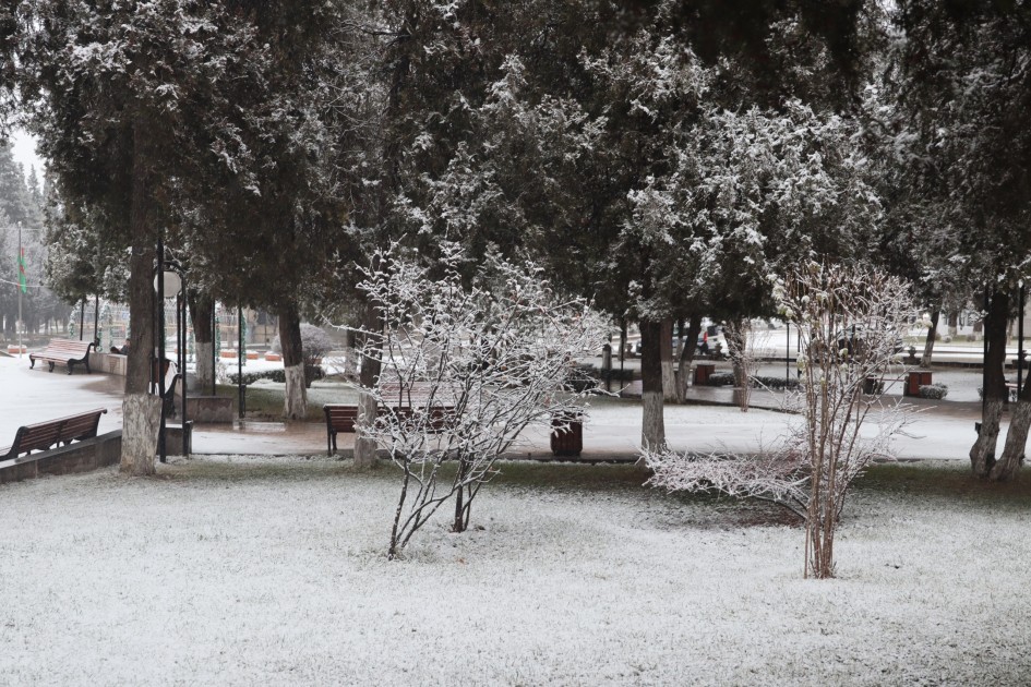 Xankəndiyə ilk qar yağdı -FOTOLAR