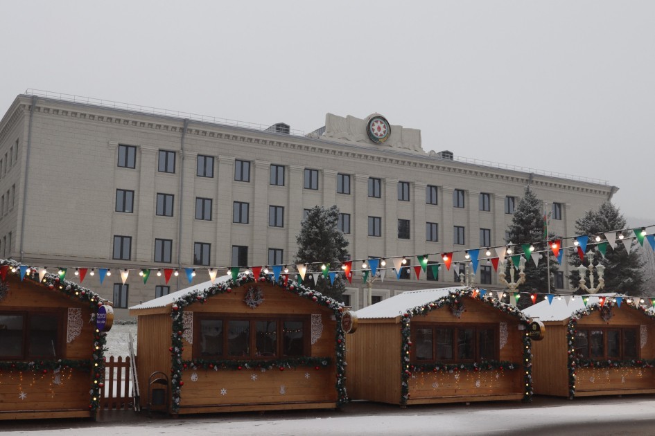 Xankəndiyə ilk qar yağdı -FOTOLAR