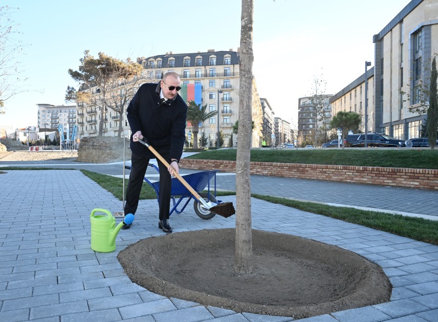Prezident ailəsi ilə birlikdə “Ağ Şəhər”də açılış etdi -FOTOLAR (YENİLƏNİB)