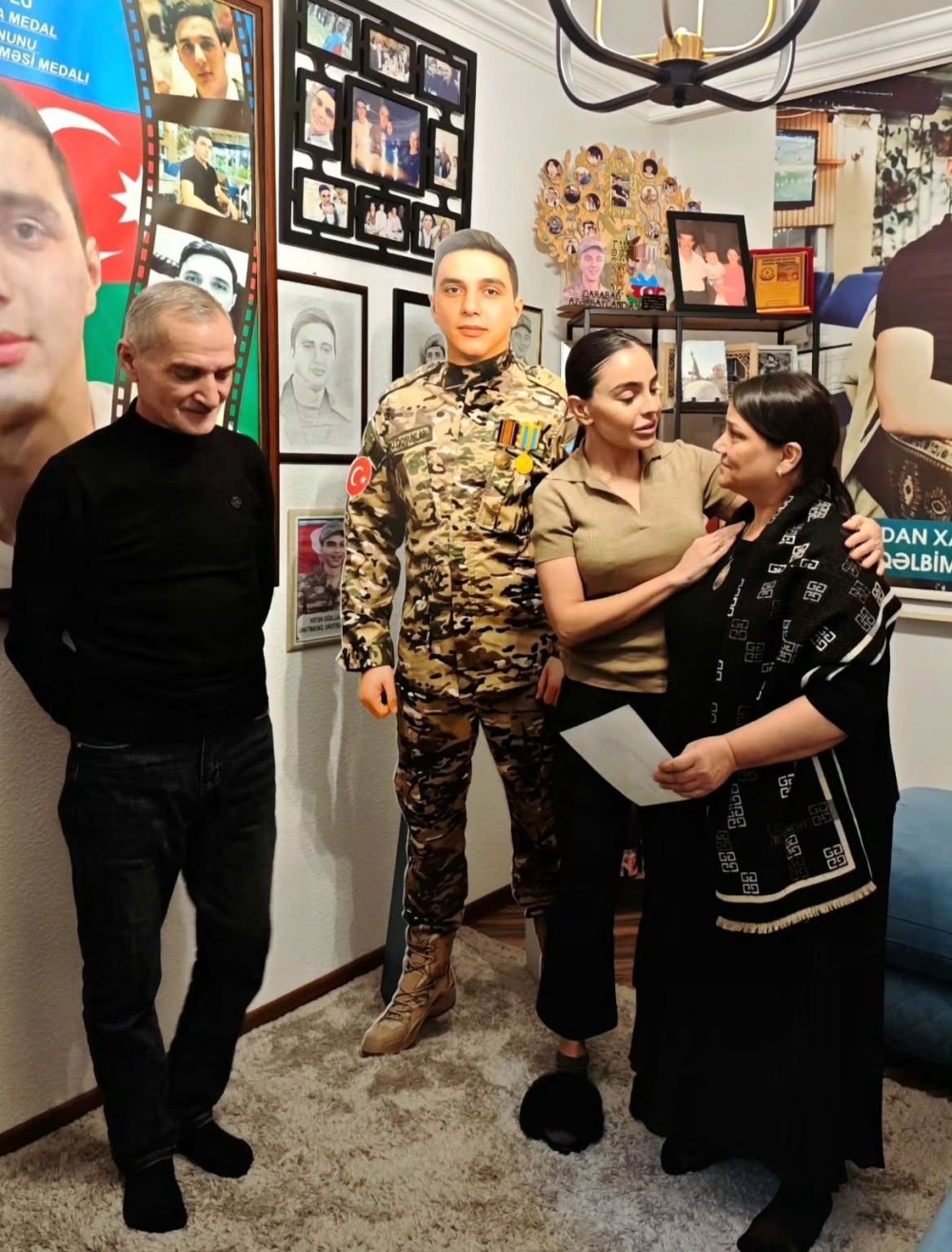 Leyla Əliyeva şəhid ailəsini ziyarət etdi - FOTOLAR